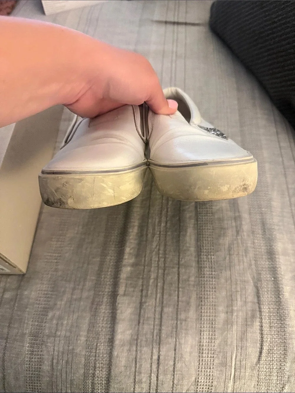 Golden Goose Hanami Slip-On Sneakers White & Silver EU 39